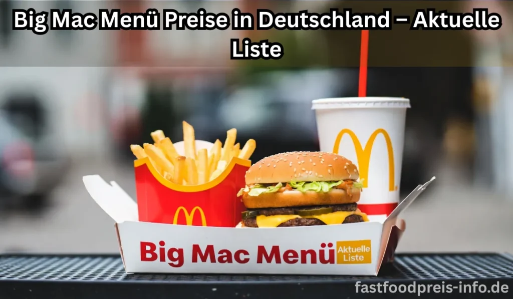 Big Mac deutschland menü preise