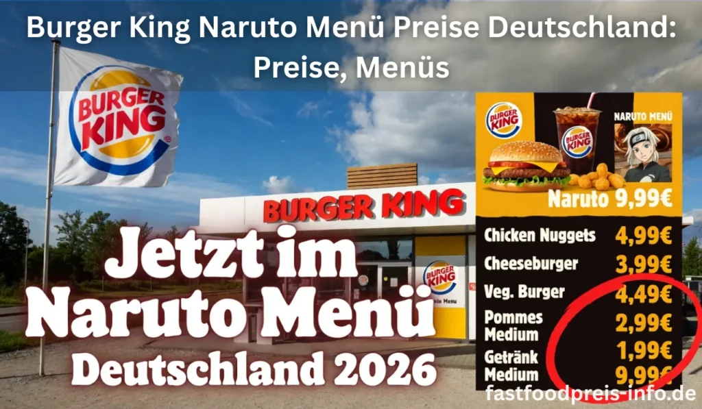 Burger King Naruto menü preis Deutschland