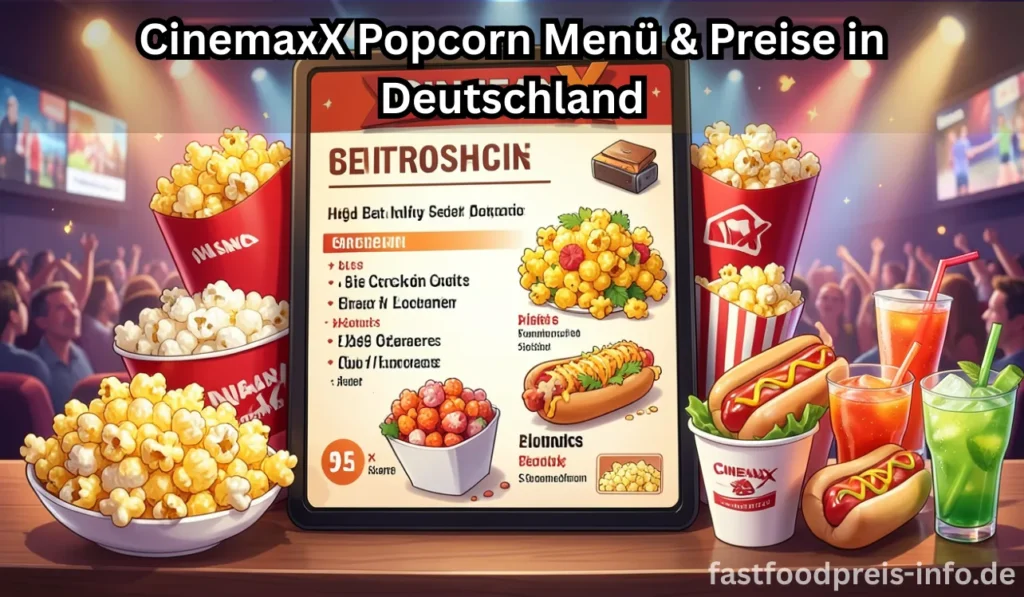 CinemaxX Popcorn deutschland menü preise