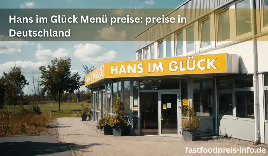 Hans im Glück menü preise deutschland