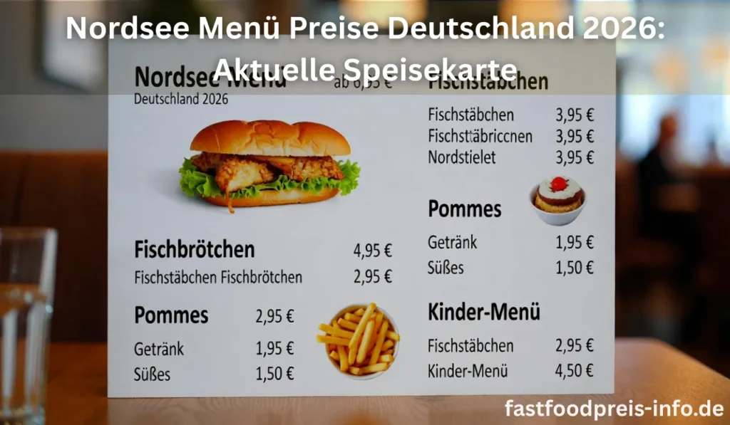 Nordsee menü preis Deutschland