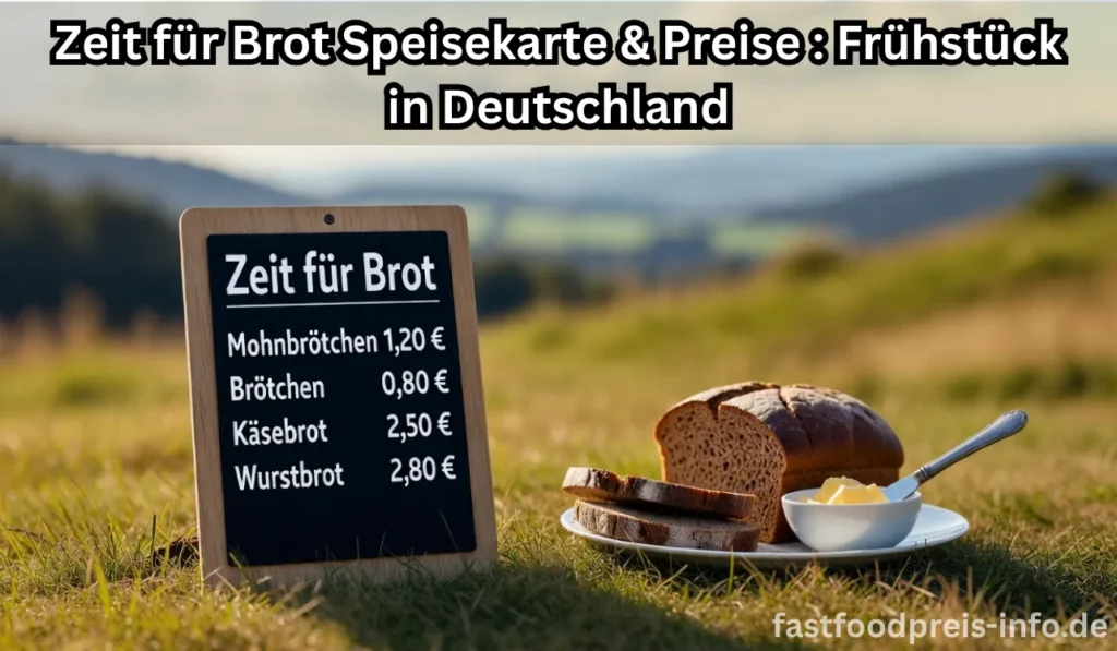 Zeit für Brot deutschland menü preise